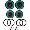 IPNOSIS Kit 4 Casse Anteriori e Posteriori IP-01200 da 20 cm + IP01165 da 16,5 cm per Audi A4 B8, Avant, B8 Allroad (2009-2015) + 4 Supporti + 4 Connettori