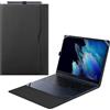 FINTIE Cover per 15.6 Pollici Samsung Galaxy Book 5 360/Book 4/Book4 Edge | Portfolio Business Custodia con Tasca, Nero