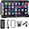 Hodozzy Autoradio 2 Din Android GPS 7 Pollici Touch Screen Auto Stereo Radio Mirror Link per iOS/Android Navigazione RDS Radio Bluetooth WIFI FM EQ Autoradio con 6 Porte USB+Telecamera Posteriore+Cavo ISO