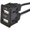 Kivivaka Cavo prolunga USB per cruscotto auto, 1 m, adattatore a doppia | Due porte USB, lunghezza 1 m, design a incasso, installazione cruscotto auto, prolunga la connessione in modo sicuro