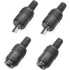 JZK Set da 4 Connettori per Altoparlanti con Spina e Presa DIN a 2 Pin, Morsetti a Vite, Nessuna Saldatura, Set Maschio e Femmina per HiFi e Altoparlanti - Nero