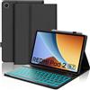 IVEOPPE Cover Tastiera per Xiaomi Redmi Pad 2 9.7 Pollici 2026 | 7 Colori Illuminato Staccabile Cover Keyboard, Italiano QWERTY, Custodia Tastiera Bluetooth con Portapenna, Nero