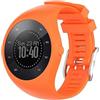 Generic Cinturino per orologio da corsa Polar M200 GPS, cinturino di ricambio impermeabile, in silicone, compatibile con Polar M200 (arancione)
