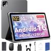 MENTUME Android 16 Tablet 10 Pollici con Tastiera, Mouse & Penna, CPU Unisoc T606, 26 GB RAM + 128 GB ROM+ 1 TB TF, Display IPS HD 1280x800, Fotocamera Doppia, 7000 mAh, WiFi 6, Widevine L1 (Custodia Blu)
