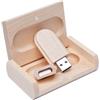 Yaxiny, chiavetta USB 2.0, in legno di acero, con scatola di legno | con scatola di legno, flash drive