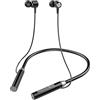 iJiZuo Cuffie Bluetooth, Auricolari Bluetooth 5.1 Senza Fili, Cuffiette Bluetooth Magnetici con Microfono e Comando a 3 Pulsanti, Mpermeabili Cuffie Sport, per Corsa, Fitness (Nero)