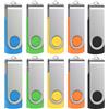 Uflatek Chiavette USB 8GB 10 Pezzi, USB 2.0 Pendrive 8GB, Memoria USB con Design Rotante, Chiavetta USB per PC Laptop TV, Multicolore