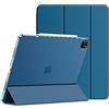 JETech Custodia per iPad Pro 12,9 6ª/5ª Gen (2022/2021), Verde Acqua | Cover Retro Traslucido Sottile, Supporto Tri-Pieghevole, Auto Svegliati/Sonno, Protezione Antiurto Leggera