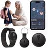 SCIHDETR Tracker GPS per Bambini Senza Costi Mensili, Long Standby & Imperméable | GPS Bambini In Tempo Reale GPS per Bambini, Cinturino Portatile e Portachiavi Design, Compatibile con iOS e Android, Noir