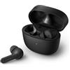 PHILIPS Auricolari Bluetooth Con Microfono Wireless, Resistenti Al Sudore, 18 Ore Di Riproduzione, Morbidi E Confortevoli Earbuds, Auricolari Tat2206Bk/00, Nero Black, In Ear, TrueWireless 2206