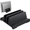 Daelesr Supporto pc Portatile Verticale, Laptop Stand Regolabile 4 in 1 Salvaspazio | Stand pc Portatile Verticale, Supporto Laptop con 2 Scanalature, per Tutti Notebook fino a 17.3 Pollici, per Ufficio e Casa