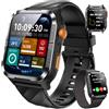 Blackview Smartwatch Uomo Donna, 1.83 Smartwatch Militare Fitness con Chiamate Bluetooth Orologio Intelligente 100+ Modalità Sportive/Cardiofrequenzimetro/SpO2/ChatGPT/GPS/Torcia per Android iOS