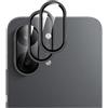 GIOPUEY 2 Pezzi Pellicola Fotocamera Compatibile con Xiaomi Poco X8 PRO Max, [Protezione Completa][Doppia Protezione] Metallo + Vetro Temperato, Protezione Fotocamera - Black