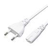 CABLEPELADO Cavo Alimentazione Tipo C Euro - C7 - Euro 8 - Compatibile Con Samsung Toshiba LG Philips Sharp Sony, Monitor, DVD Printer Radio BLU-Ray Playstation Xbox - 3 Metri - Bianco