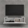 doporro Mobile Porta TV Sospeso 120 cm con 2 Ante per Soggiorno | Finitura Bianco Opaco, Installazione Sospesa a Parete, Struttura a 2 Ante, Madia Consolle per Salotto, Arredo Salvaspazio
