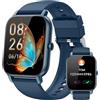 Mindimp Orologio intelligente da uomo, rispondere/effettuare chiamate, impermeabile IP68, per fitness e monitoraggio del sonno, con monitor, contatore attività, compatibile con Android, iPhone, iOS (blu, 1,83