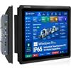 NORQIN Panel PC Industriale 17 Senza Ventola,Computer all‑in‑one IP65 | Touchscreen Capacitivo,Win 11 Pro,HDMI/LANC/COM/GPIO/USB/WIFI,Per Automazione,Chioschi,Monitoraggio(I5-1235U,16GB+256GB)
