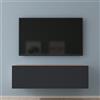 Mai & Mai Mobile TV 100x40,2x30cm, Marrone chiaro+Antracite opaco | Mobile TV per Televisore, Armadietto per TV Basso Soft-close con Ante per Soggiorno, Camera da Letto Fernsehschrank02
