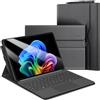 FINTIE Custodia per Microsoft Surface Pro 12 Pollici (2025), [Multi-angli] Portfolio Business Cover Posteriore in TPU con Tasca e Portapenne, Compatibile con Tastiera Type Cover, (*Nero)