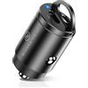 Wicked Chili 45W Tiny Adattatore per auto Caricabatteria rapido doppio | USB-C per accendisigari compatibile con iPhone 17, 16, 15, 14, iPad, ricarica Samsung PPS, rapido PD Fast Charge (12 V)