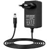 CABLEPELADO - Alimentatore 12 V 1,5 A - Caricatore 12 V - Jack di connessione è da 5,5 mm Ø Esterno e 2,5 mm Ø Interno - Multiuso - Nero