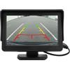 YASTA Monitor 4.3 LCD TFT Retrocamera Auto Parcheggio 12V Display RCA | Accensione con segnale, 2 ingressi V1/V2, Compatibile PAL/NTSC CVBS, No audio, Supporto regolabile, Installazione a incastro