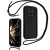 LEHEHE Cover per Xiaomi Redmi Note 14 PRO 5G / POCO X7 5G con Cordino Regolabile, Custodia Telefono a Tracolla e da Collo TPU Silicone Morbido Antiurto Cover Protezione Fotocamera-Nero