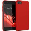 kwmobile Cover per Apple iPhone SE (2022/2020) / iPhone 8/7 Custodia - Back Case per Smartphone in Silicone TPU - Protezione Gommata - rosso