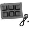 POFET Tastiera personalizzabile con retroilluminazione RGB wireless a 6 tasti, 2,4 G USB Bluetooth Tri-Mode di personalizzazione dei tasti, tasti sostituibili a caldo, nero