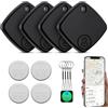 TDTOD Smart Air Tracker Tag, Bluetooth Localizzatore Chiavi Compatibile con Apple Find My (Solo IOS), IP67 impermeabile Smart Tracker Tag per Portafogli, Chiavi, Zaini, Bagagli, Sostituibile (4 Pezzi)