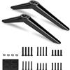 Kunaxku 2 supporti universali per TV, piedini da 20 a 65 pollici, gambe di supporto piatti, set viti (nero)
