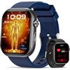 Elronsie Smartwatch Uomo, ECG, HRV, BMI, MET, Micro-Check-Up, Sonno, Nero | 1.97 AMOLED Orologio Con Frequenza Cardiaca, SpO2, Pressione Sanguigna, 140+ Sportive, IP68, Temperatura, SOS, iOS Android
