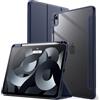 JETech Custodia per iPad Air 11 M4/M3/M2 & Air 5/4, Marino Intenso | Cover per iPad Air 11 (2026-2024) & 10,9 (2022/2020), Retro Trasparente Cristallino, Porta Pencil, Supporto Tri-Pieghevole