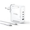 Selore&S-Global SELORE - Caricatore USB C GaN da 140 W, 4 porte, con cavo da USB C a USB C da 2 m, 140 W, alimentatore di rete PD 3.1 per MacBook Pro/Air, iPhone 17/16/15, Samsung S25/S24, iPad, caricatore per laptop