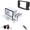 Audioproject A447 - Set mascherina autoradio doppio DIN 2 DIN compatibile con Smart ForTwo 451 dal 2007 - Smart ForFour 454 dal 2004 Cabrio metallo alloggiamento da incasso radio adattatore antenna