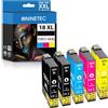 NINETEC Cartucce 18XL compatibili con Epson 18XL Expression Home XP-102 XP-202 XP-205 XP-215 XP-225 XP-302 XP-305 XP-312 XP-315 XP-322 XP-325 XP-412 XP-415 XP-422 XP-425, confezione da 5