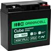 Green Cell Greencell AGM VRLA 12 V 18 Ah - Batteria gel senza manutenzione per UPS, campeggiatori, sistemi di allarme, alimentazione di emergenza e applicazioni industriali, durevole, protezione IP54, alte