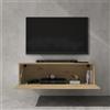 doporro Mobile Porta TV Sospeso 100 cm con 1 Anta per Soggiorno | Finitura Marrone Chiaro, Installazione Sospesa a Parete, Struttura a 1 Anta, Madia Consolle per Salotto, Arredo Salvaspazio