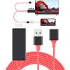 Tsemy Cavo adattatore HDMI a USB, cavo Dongle femmina a HDMI maschio HDTV per telefono Android OS a schermo TV proiettore (rosso)