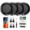 FUYAOSC Air Tracker Android, IP67 Impermeabile Smart Tag Individuatore chiavi compatibile con Google Find Hub APP (Android Solo) 4 Pack Bluetooth Tag Key Finder per Bagaglio/Portafoglio/Valigia/Borse