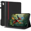 Toyarion Custodia per Honor MagicPad3Pro/MagicPad4 12.3 Pollici 2026, Nero | Pelle PU Ultrasottile e TPU Flessibile, Antigraffio Protettiva, Antiurto, con Fessure Carte, Multipli Stand