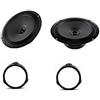 Superauto hi-fi Audison APX 6.5 coppia di coassiali 165 mm a due vie, potenza RMS 70W a 4 Ohm set adattatori altoparlanti per OPEL Meriva dal 2003 al 2010 Predisposizioni anteriori