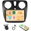 Hikity Autoradio Android 15 9 per Renault Dokker 2012-2020 CarPlay | 4+64GB. Anche per Lodgy 2021. Schermo Incell. Wireless CarPlay, Android Auto, BT, GPS, WiFi, FM/RDS, Retrocamera, MIC