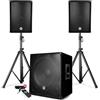 BM SONIC Pacchetto audio 2200 W - Altoparlanti + Cassetto + Piedi - USB/BLUETOOTH - BM Bmsonic BMS1512