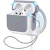 ESR Custodia per AirPods 5/4 (2026/2024), compatibile con MagSafe, Bianco | Custodia compatibile con AirPods 5/4 (USB-C) - Protezione anti-caduta con Laccetto, Coperchio Magnetico, Orbit Hybrid
