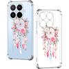 Nuxiady Cover per Xiaomi 17T 5G Flores Disegni, Acchiappasogni | Sottile silicone, TPU Trasparente Antiurto Case, Antigraffio Bumper Custodia