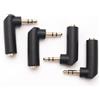 KUOQIY 4 Pezzi Adattatore Audio da Maschio a Femmina con Angolo da 3.5mm, Placcato Oro Spina Jack Stereo TRS ad Angolo Retto a 90 Gradi, per Cuffie, Lettori MP3, Altoparlanti