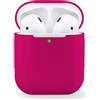 MyGadget Cover in Silicone Morbido Custodia Compatibile con Apple AirPods 1 e 2 Generazione - Case per Cuffie Auricolari - Skin in Gomma - Viola