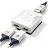 MOSWAG HDMI Switch 2 in 1 Out 4K 60Hz HDMI Splitter with 2 Port Switcher | Support 3D CEC HDR HDCP2.2 Compatible with PS5/4/3 Xbox Nintendo Switch Roku TV Fire Stick White