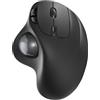 Nulea M501 Mouse Trackball senza fili, mouse ergonomico ricaricabile, tracciamento preciso e fluido, connessione a 3 dispositivi (Bluetooth o 2.4G), compatibile con PC, laptop, Mac, Windows.